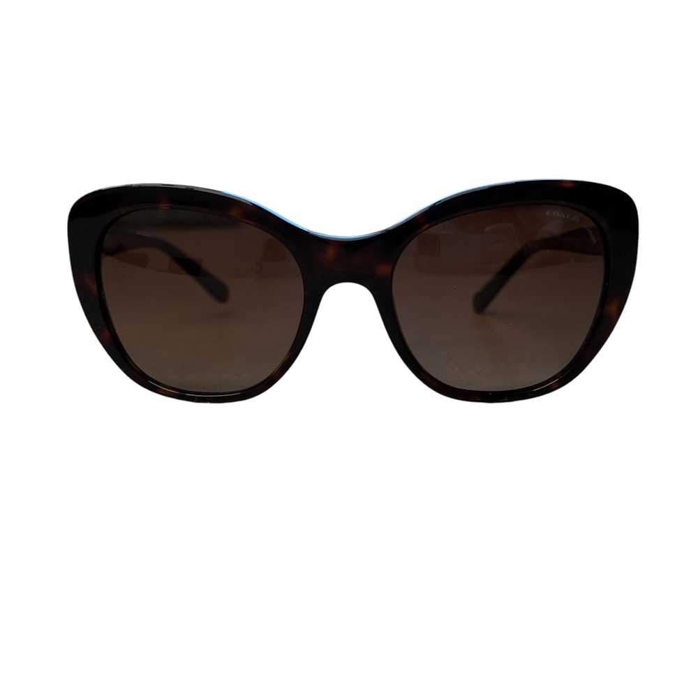 COACH Dark Brown Tortoise Polarized Sunglasses